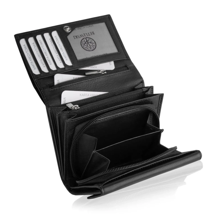BETLEWSKI® SOFTLY – Skórzany Portfel Damski RFID Komfortowy i Stylowy