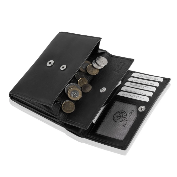 BETLEWSKI® SOFTLY – Skórzany Portfel Damski RFID Komfortowy i Stylowy