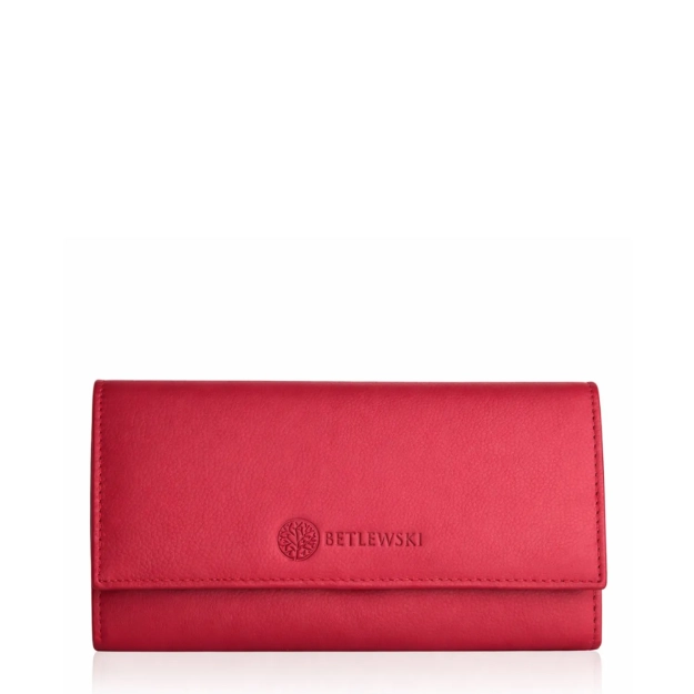 BETLEWSKI® SOFTLY – Portfel damski w eleganckiej czerwieni