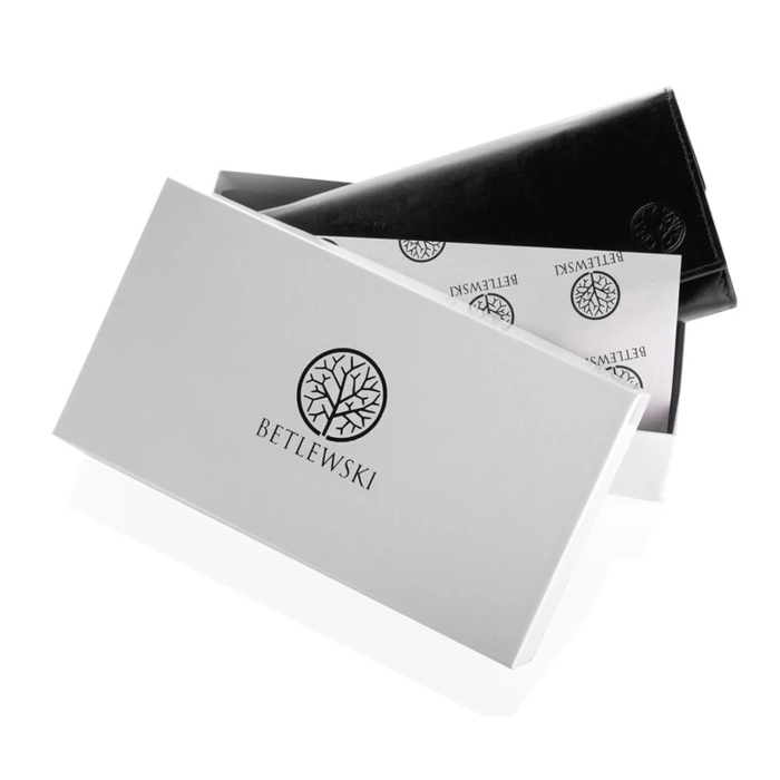 BETLEWSKI® BASIC –Duży Skórzany Portfel Damski RFID Elegancki Klasyczny