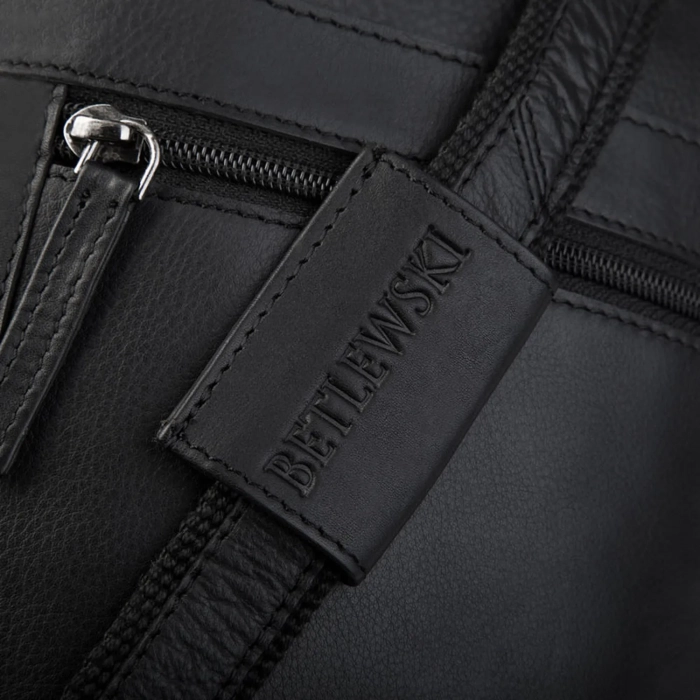 BETLEWSKI® CAMBRIDGE – Torba męska listonoszka w klasycznej czerni