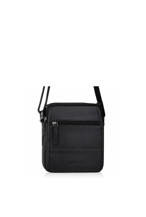 BETLEWSKI® CAMBRIDGE – Torba męska listonoszka w klasycznej czerni