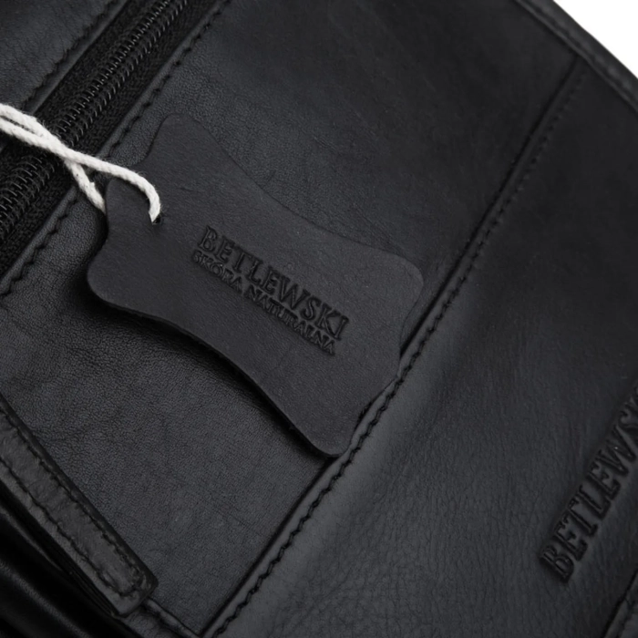 BETLEWSKI® CAMBRIDGE – Torba męska listonoszka w klasycznej czerni