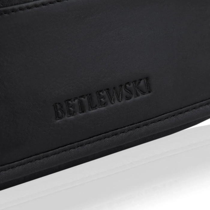 BETLEWSKI® CAMBRIDGE – Torba męska listonoszka w klasycznej czerni