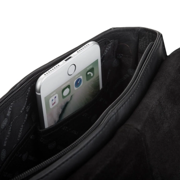 BETLEWSKI® BUSINESS – Torba męska skórzana w klasycznej czerni