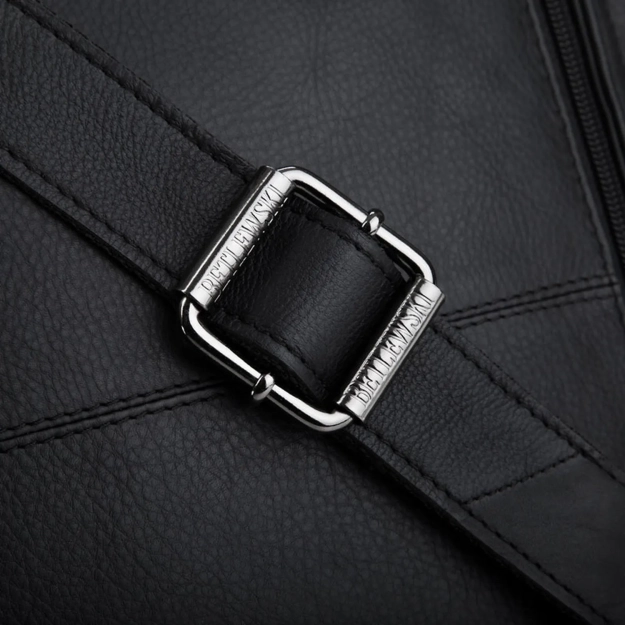 BETLEWSKI® BUSINESS – Torba męska skórzana w klasycznej czerni