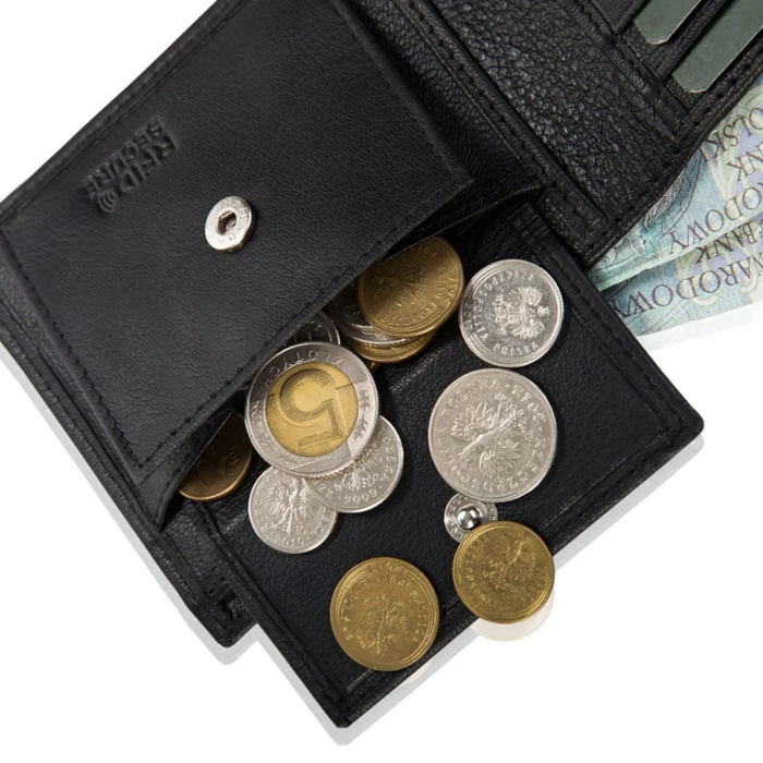 BETLEWSKI® OPTIMAL – Portfel męski w klasycznej czerni
