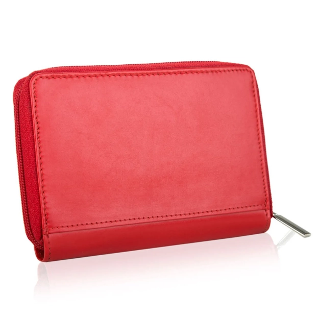 BETLEWSKI® BASIC – Portfel damski w eleganckiej czerwieni