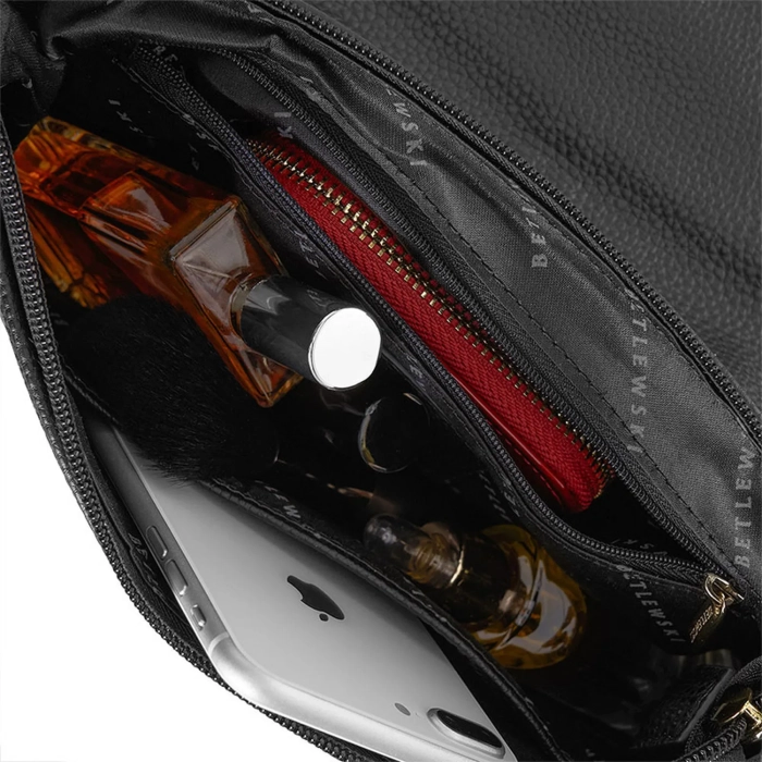 BETLEWSKI® REESE – Elegancka kopertówka w czerni