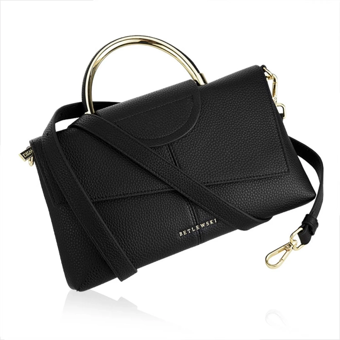 BETLEWSKI® REESE – Elegancka kopertówka w czerni