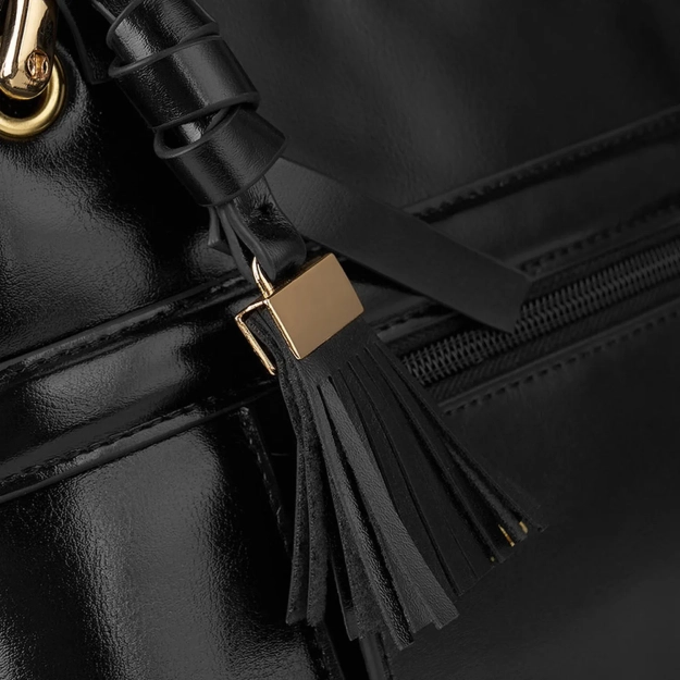 BETLEWSKI® REESE – Wizytowa torebka do ręki w czerni