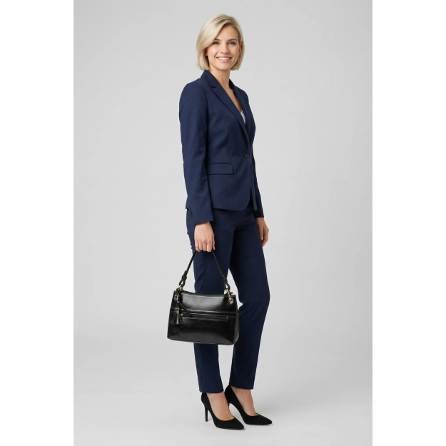 BETLEWSKI® REESE – Wizytowa torebka do ręki w czerni