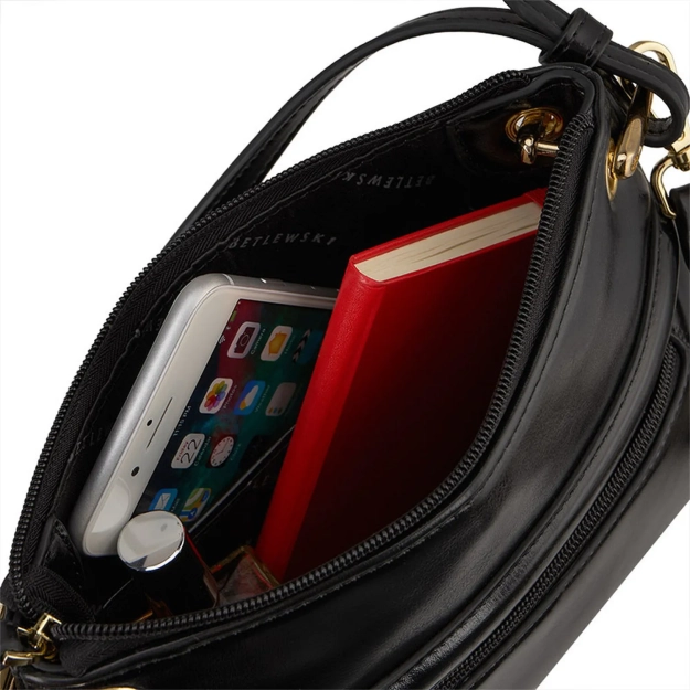 BETLEWSKI® REESE – Wizytowa torebka do ręki w czerni