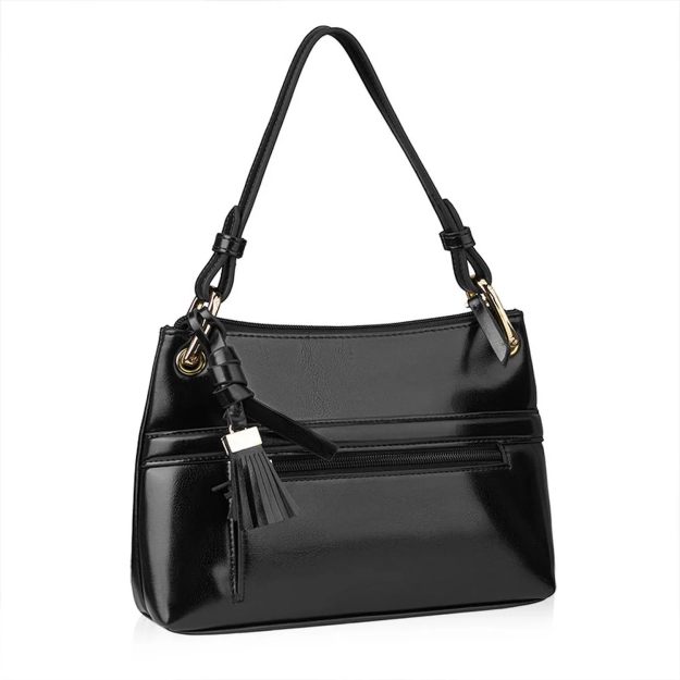 BETLEWSKI® REESE – Wizytowa torebka do ręki w czerni