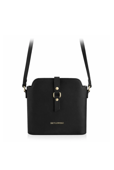 BETLEWSKI® REESE – Torebka listonoszka w klasycznej czerni