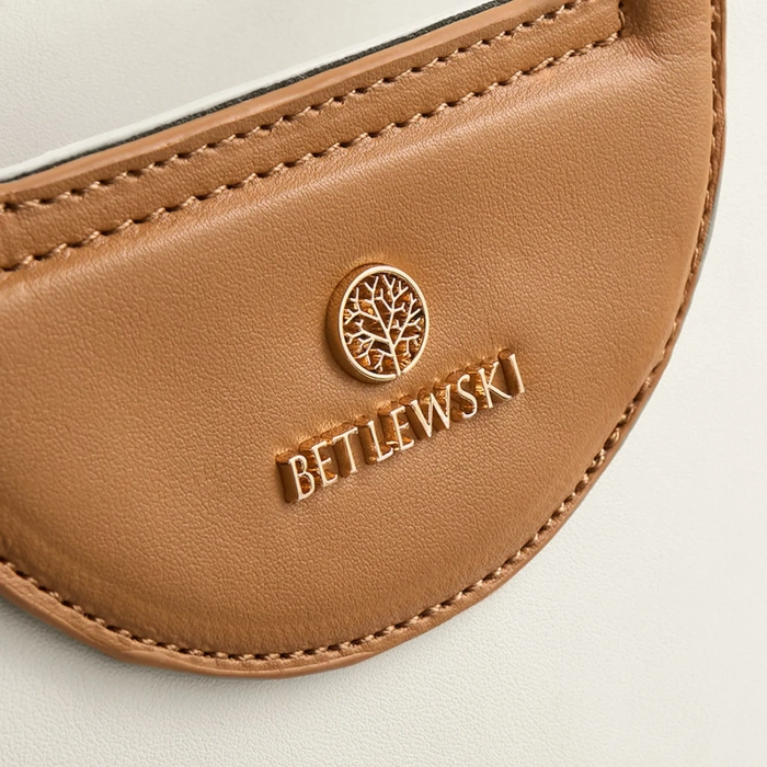 BETLEWSKI® MILEY – Usztywniana torebka damska w kolorze ecru