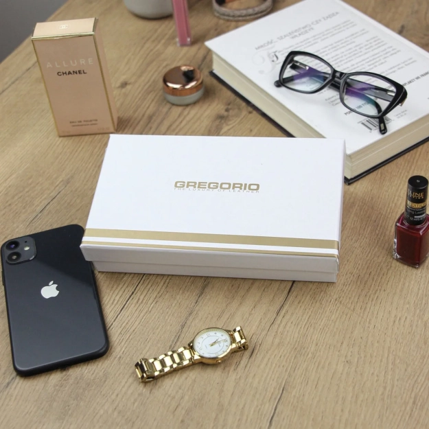 GREGORIO PT-117 – Elegancki czerwony portfel skórzany