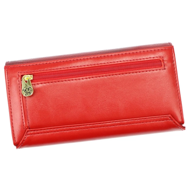 GREGORIO® GL‑102 – Elegancki portfel damski w czerwonym odcieniu