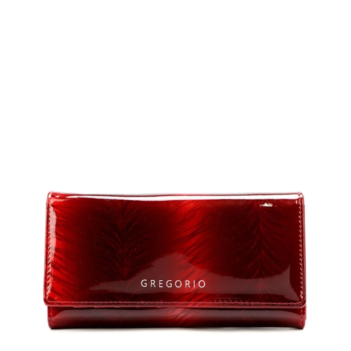 GREGORIO FF-100 – Elegancki czerwony portfel skórzany