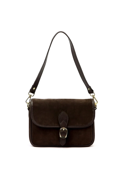 LUKA – Torebka damska ze skóry naturalnej ciemny brąz