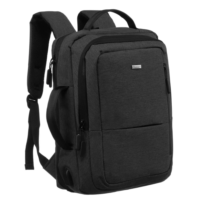 PETERSON - Funkcjonalny i stylowy Plecak na laptopa z portem USB