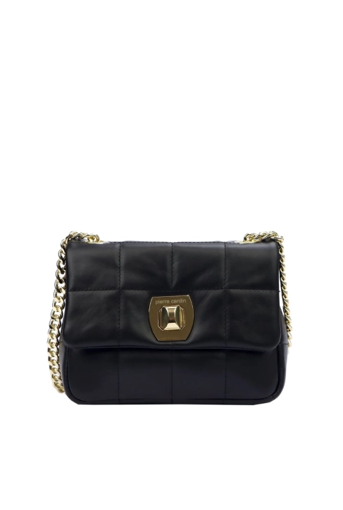 PIERRE CARDIN - Torebka damska pikowana z łańcuszkiem