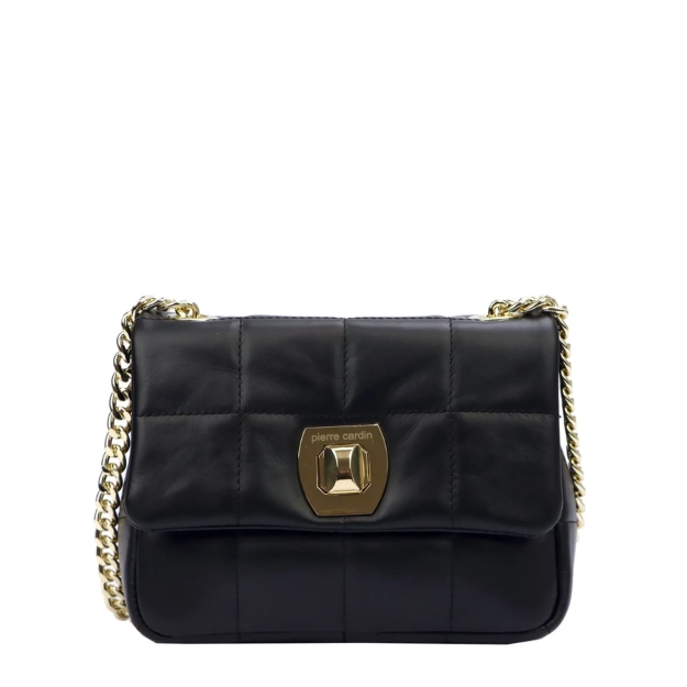 PIERRE CARDIN - Torebka damska pikowana z łańcuszkiem